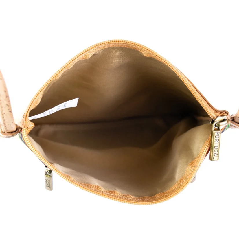 Korková crossbody kabelka s květinovým potiskem