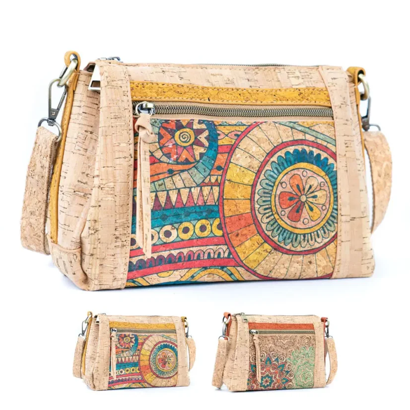 Korková crossbody kabelka Mandala