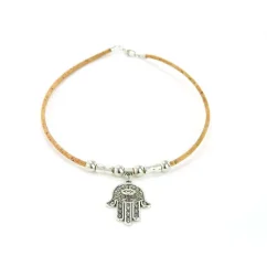 Korkový náhrdelník Hamsa