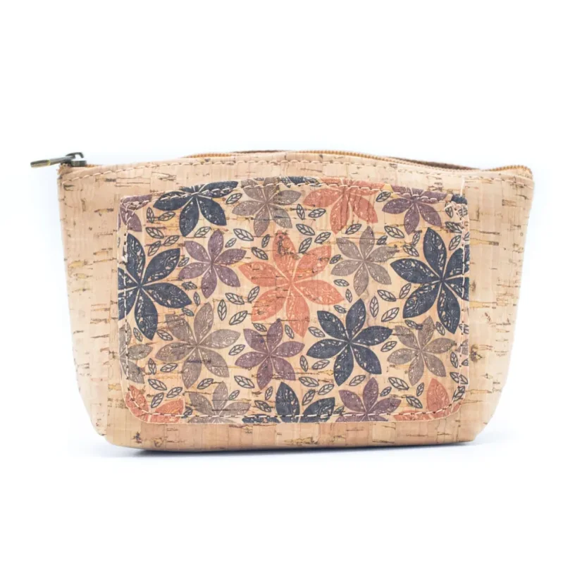 Korková peněženka na mince a kreditní karty Pattern