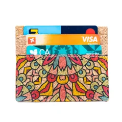 Korková peněženka na karty Blossom