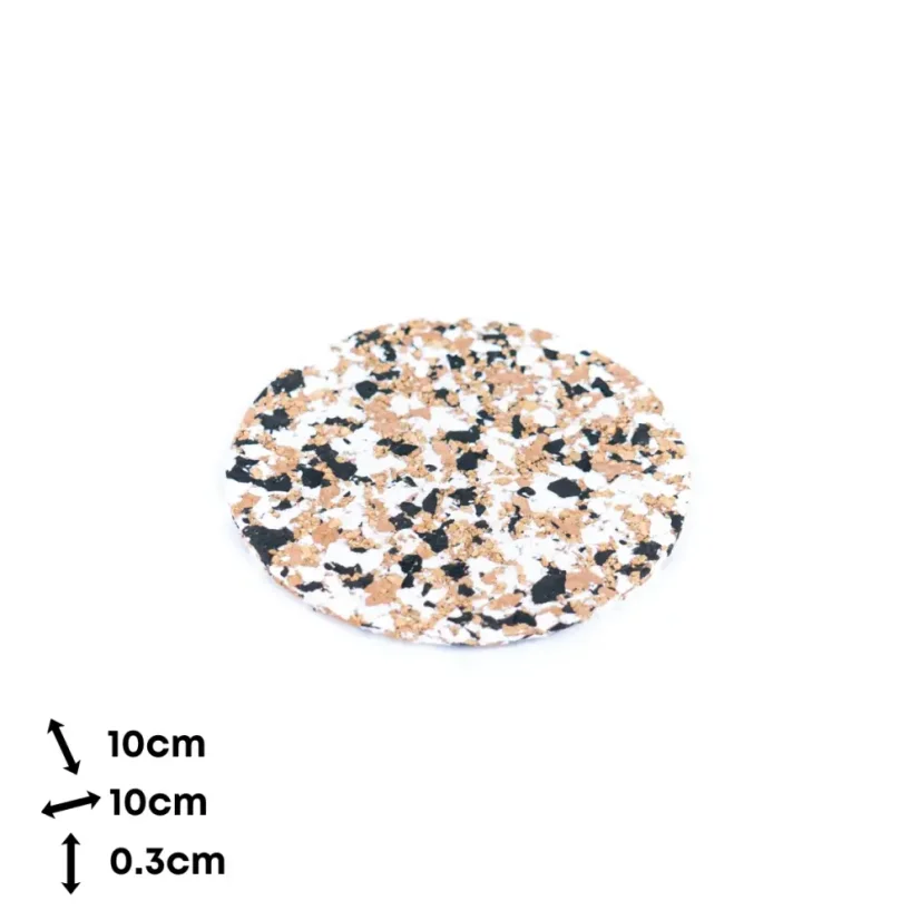 Sada 5 ks kulatých podtácků z korku a EVA pěny