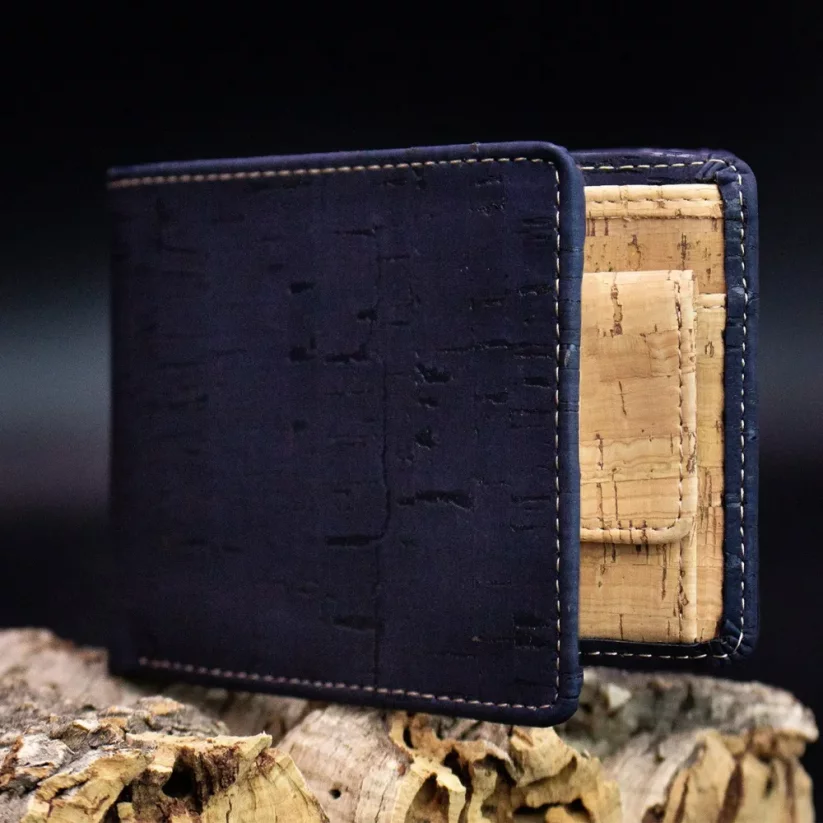 Pánská korková peněženka Elegant black