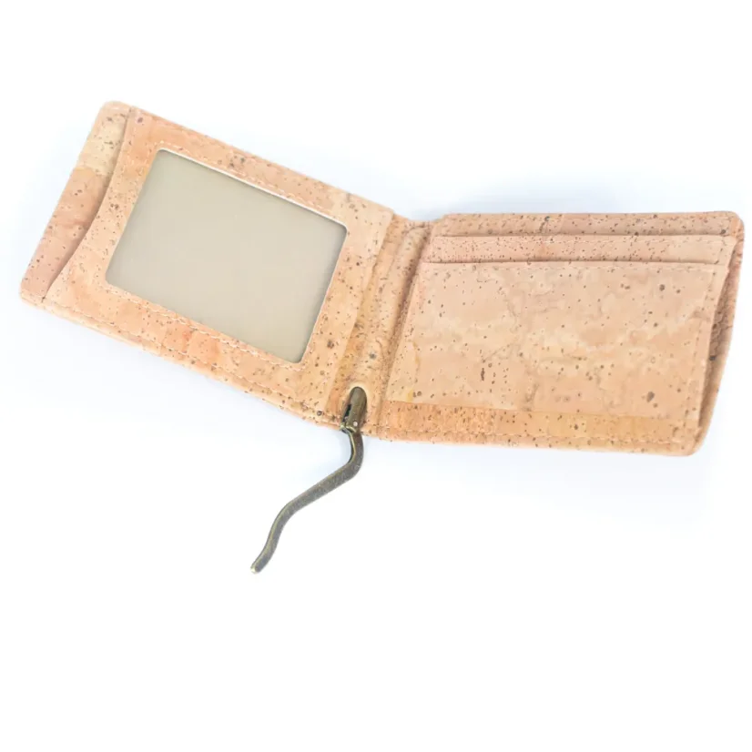 Pánská korková peněženka s klipem Minimalist