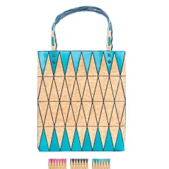 Korková kabelka Shopping tote bag geometric