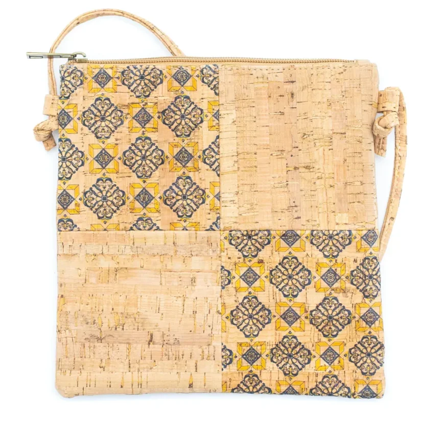 Korková crossbody kabelka Square - Vzor: J