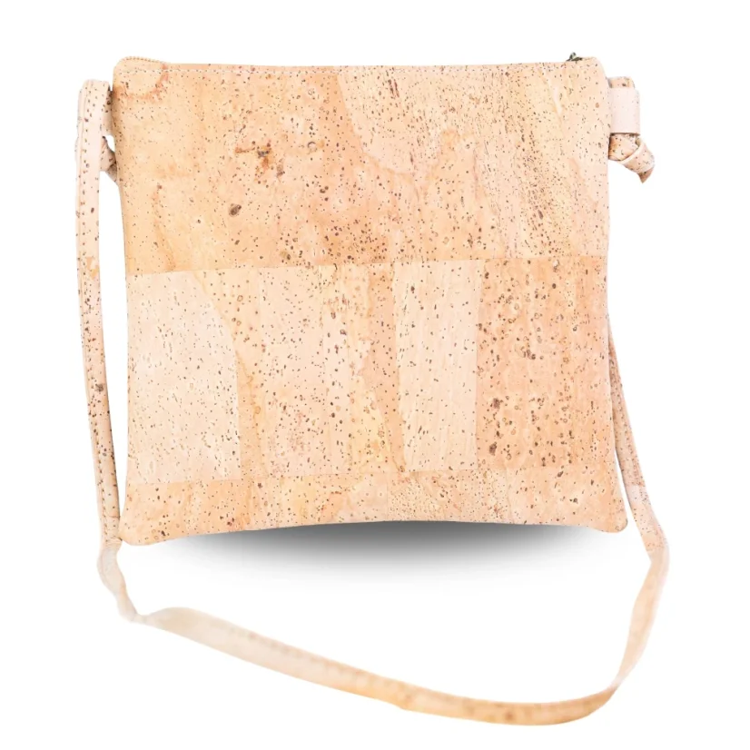 Korková crossbody kabelka s květinovým potiskem