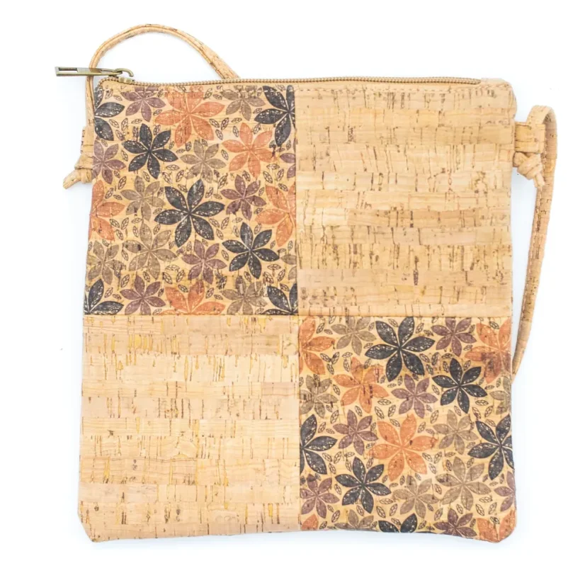Korková crossbody kabelka Square - Vzor: J