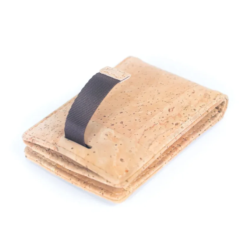 Pánská korková peněženka s klipem Minimalist