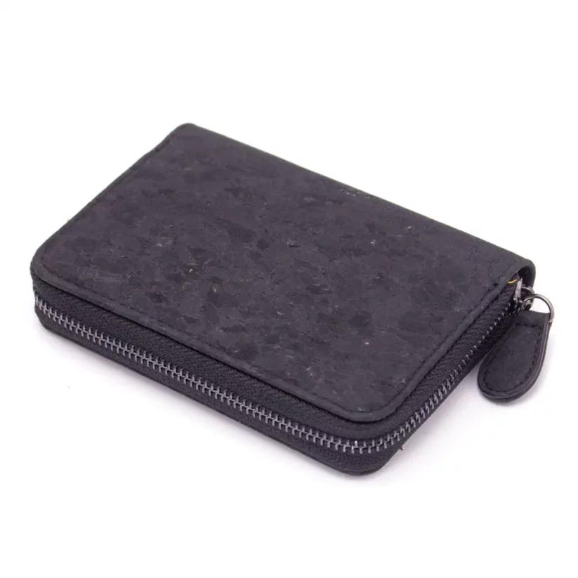 Korková peněženka Mini black