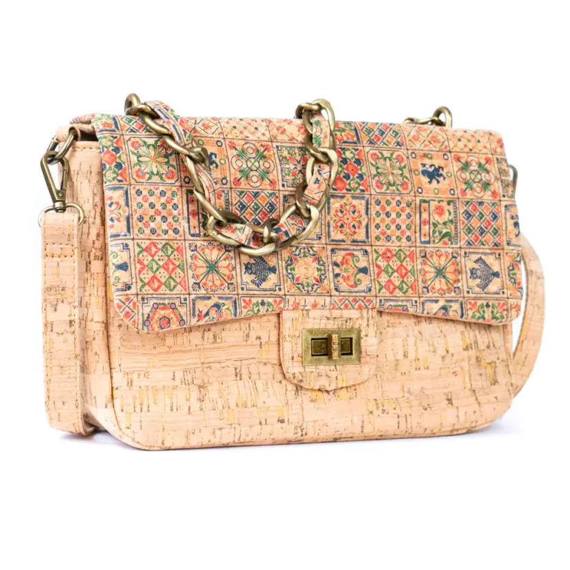 Korková crossbody kabelka Button