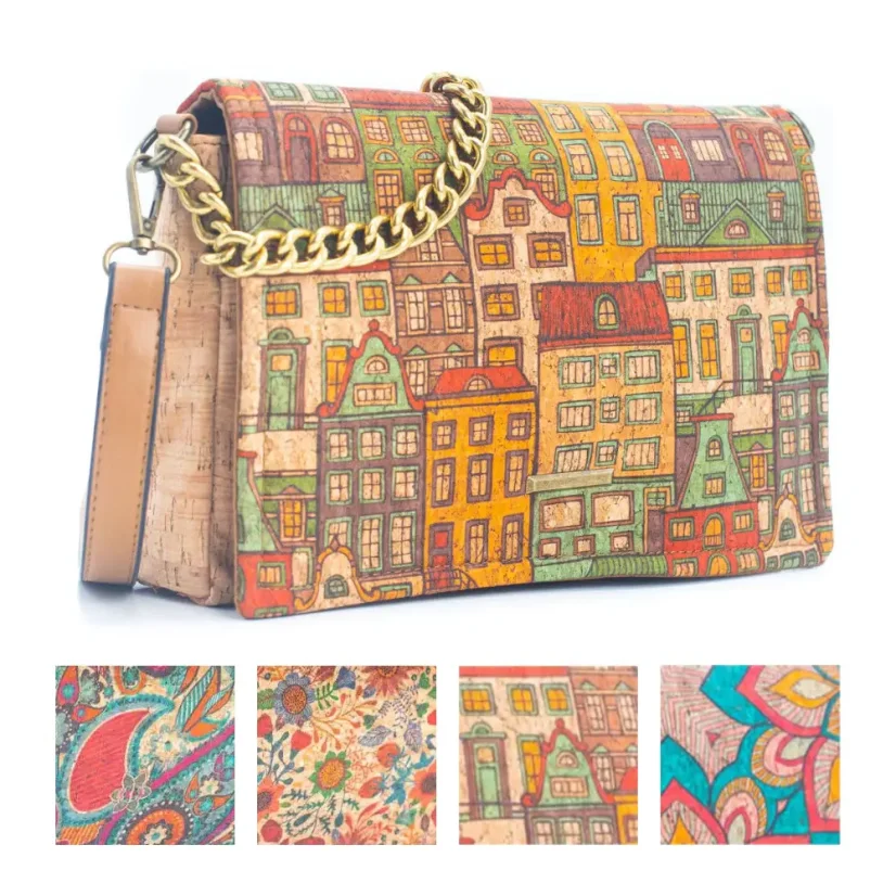 Korková crossbody kabelka Pattern messenger