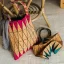 Korková kabelka Shopping tote bag geometric