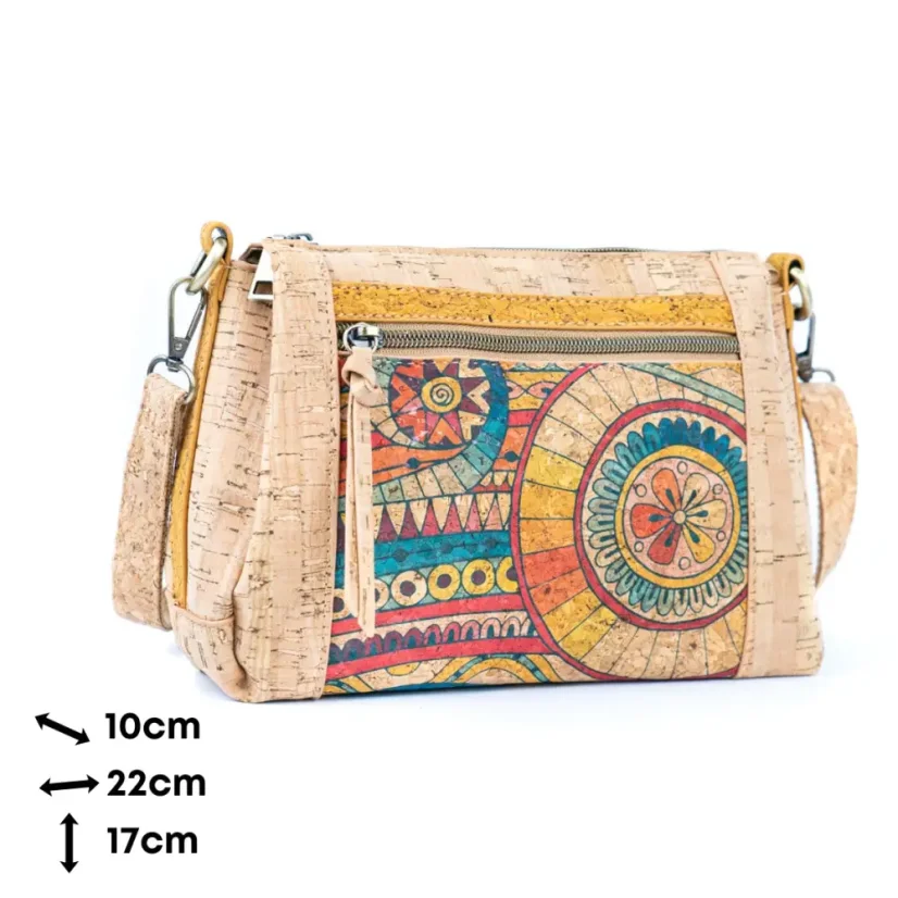 Korková crossbody kabelka Mandala