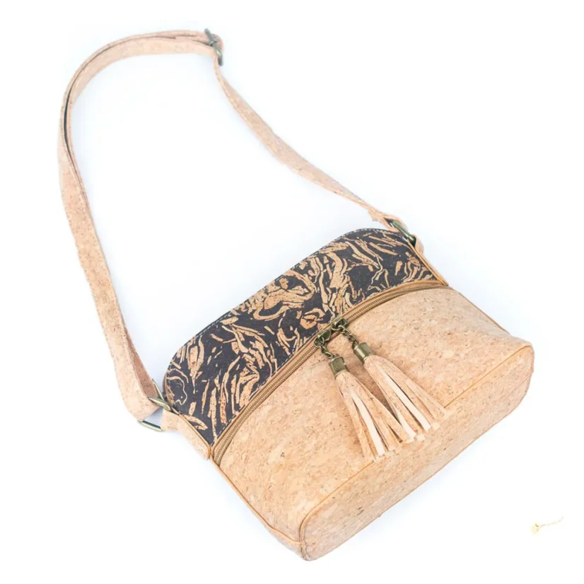 Korková crossbody kabelka Tassel