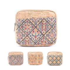 Korková peněženka na mince Pattern