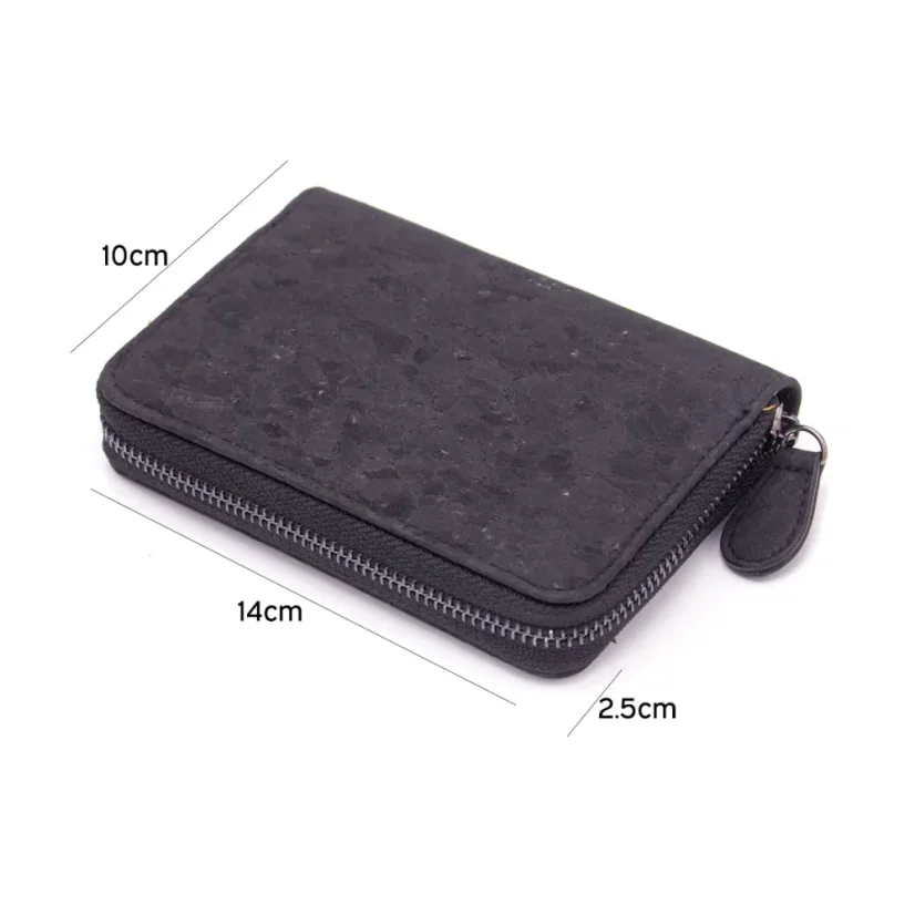 Korková peněženka Mini black