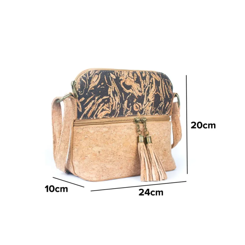 Korková crossbody kabelka Tassel