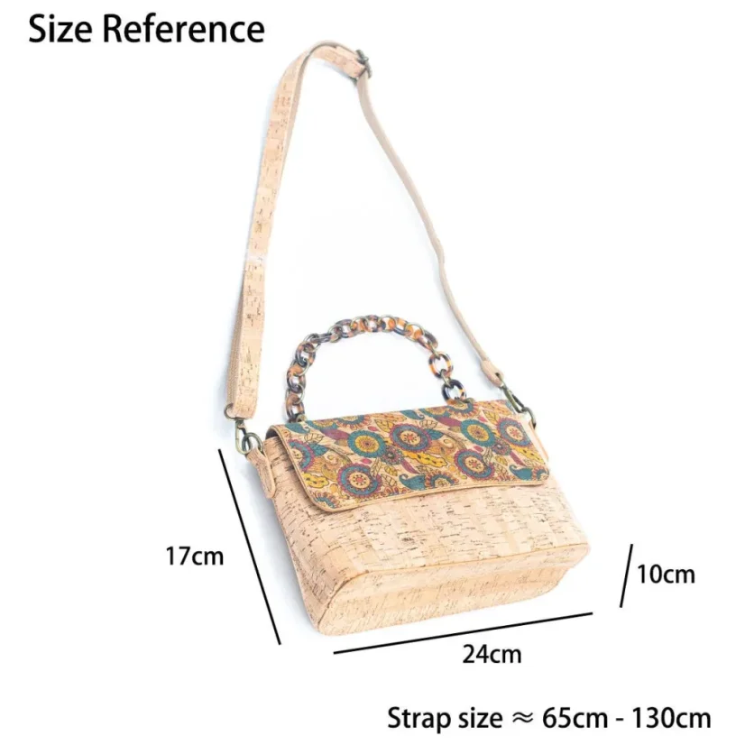 Korková crossbody kabelka Chain