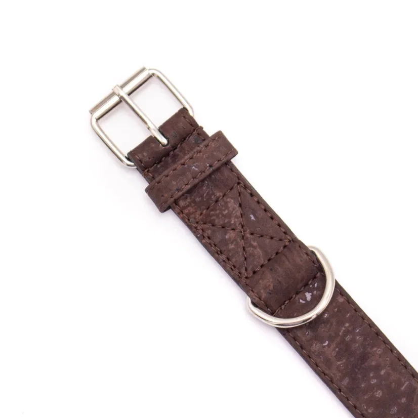 Korkový obojek pro psy Elegant brown