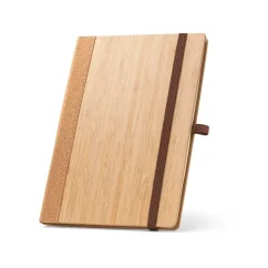 Linkovaný zápisník s deskami z bambusu a korku