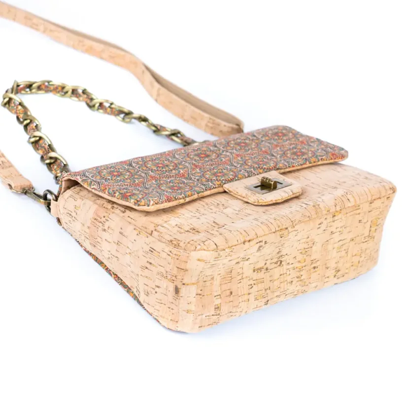 Korková crossbody kabelka Button