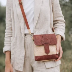 Korková crossbody kabelka Double-Sided