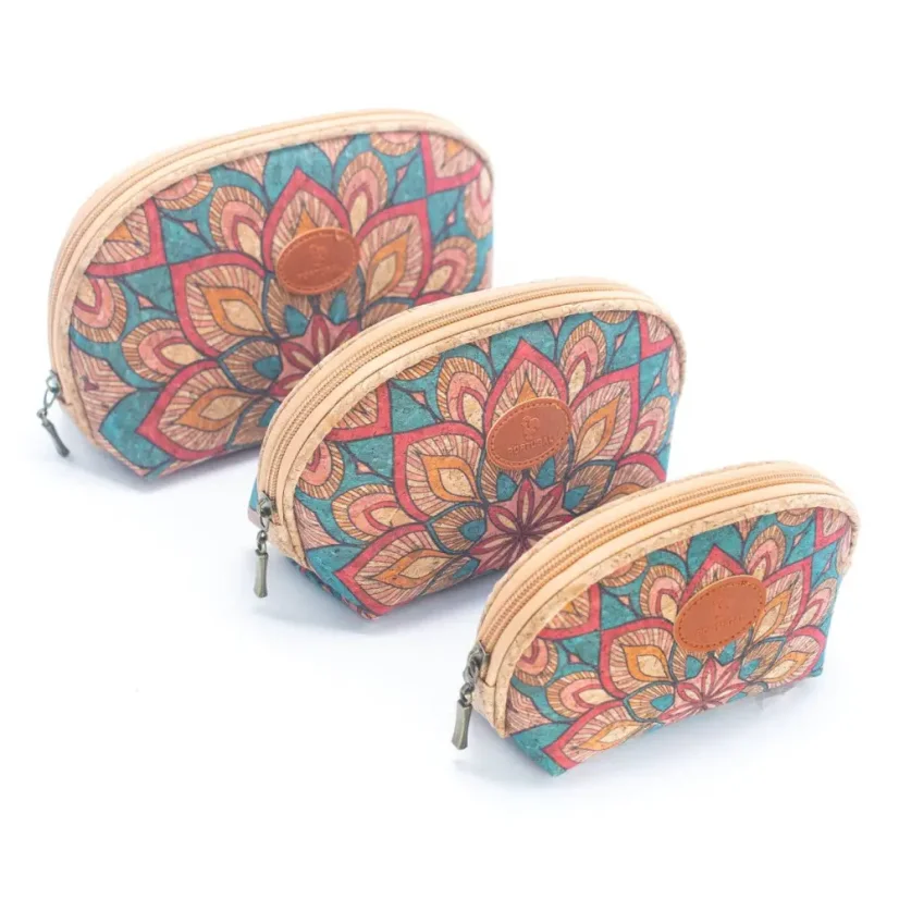 Sada 3 korkových kosmetických taštiček Daisy