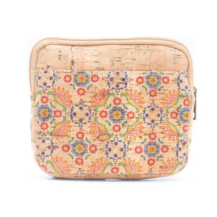 Korková peněženka na mince Pattern