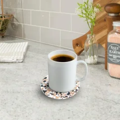 Sada 5 ks kulatých podtácků z korku a EVA pěny