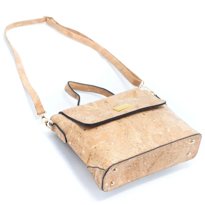 Korková kabelka Satchel gold