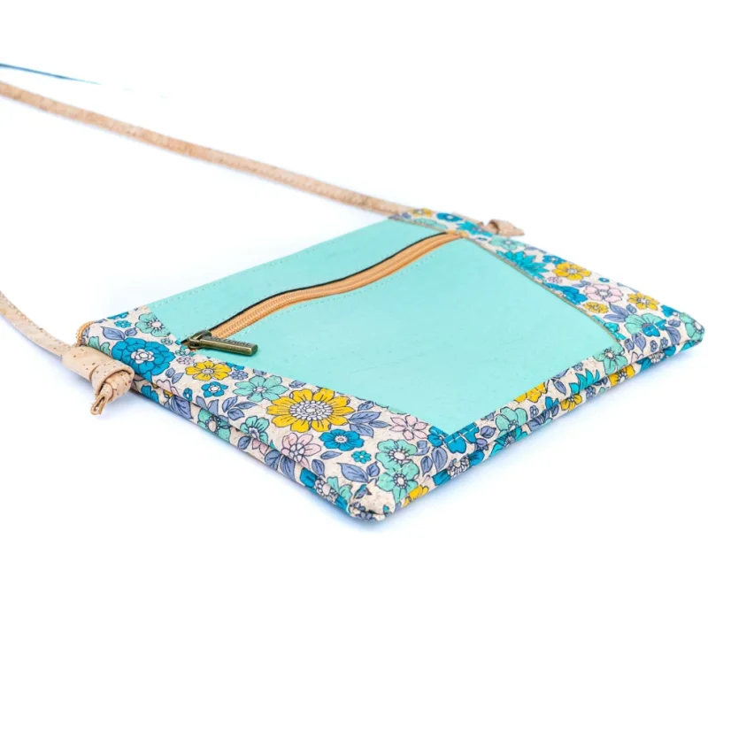 Korková crossbody kabelka Floral Trim
