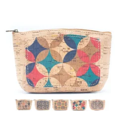 Korková peněženka na mince a kreditní karty Pattern