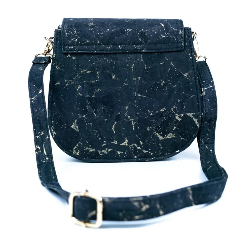 Korková crossbody kabelka Golden Accents - Barva: Tmavě hnědá