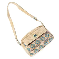Korková crossbody kabelka s otočným zapínáním