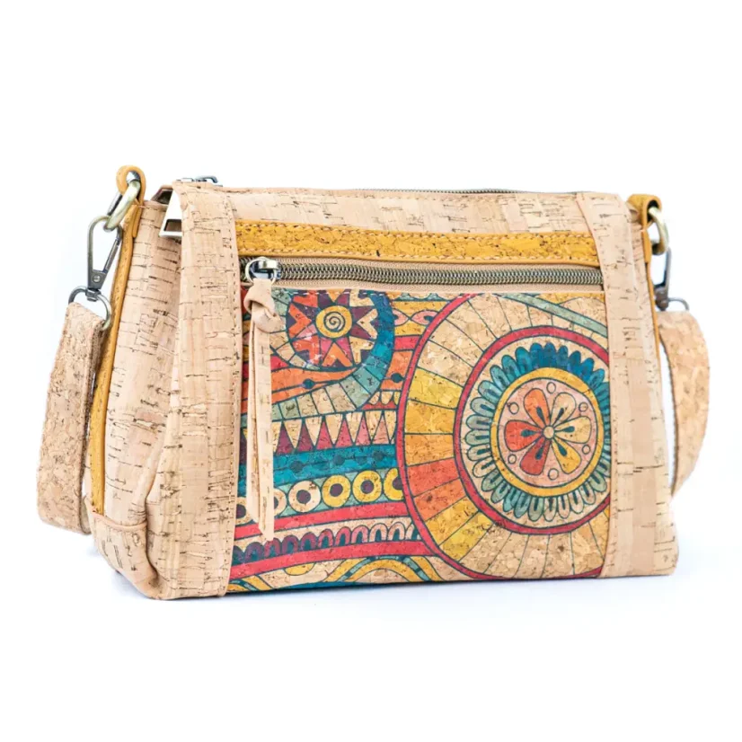 Korková crossbody kabelka Mandala