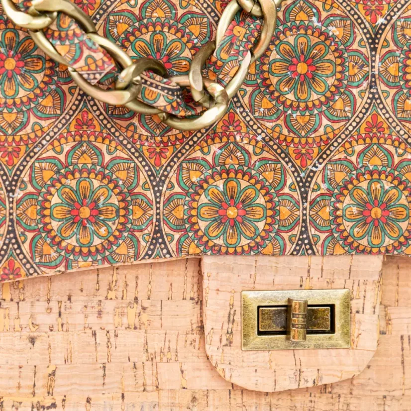 Korková crossbody kabelka Button