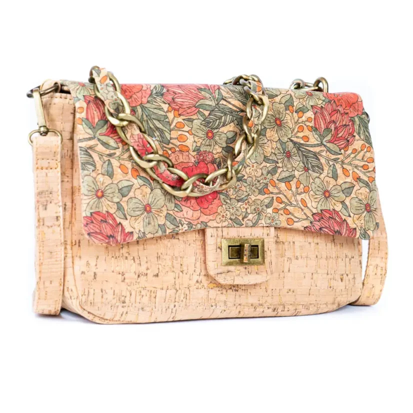 Korková crossbody kabelka Button
