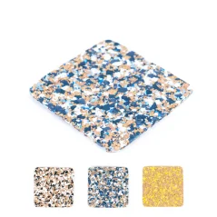 Sada 5 ks hranatých podtácků z korku a EVA pěny