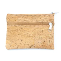 Korková peněženka na mince Zipper