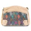 Korková crossbody kabelka se třemi zipy