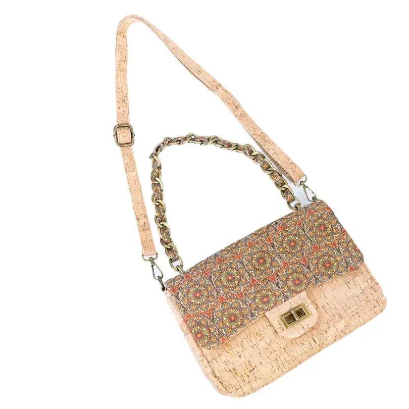 Korková crossbody kabelka Button