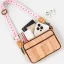 Korková crossbody kabelka s růžovým popruhem