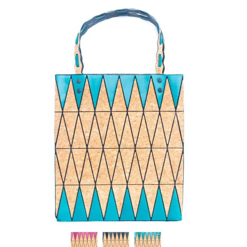 Korková kabelka Shopping tote bag geometric