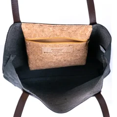 Velká korková kabelka Black