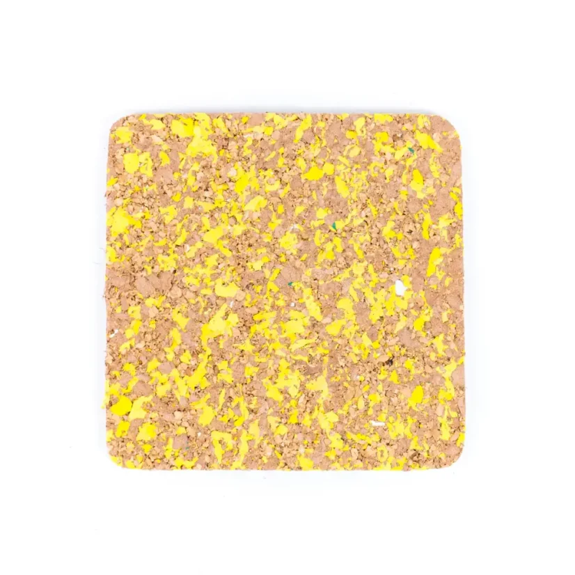 Sada 5 ks hranatých podtácků z korku a EVA pěny