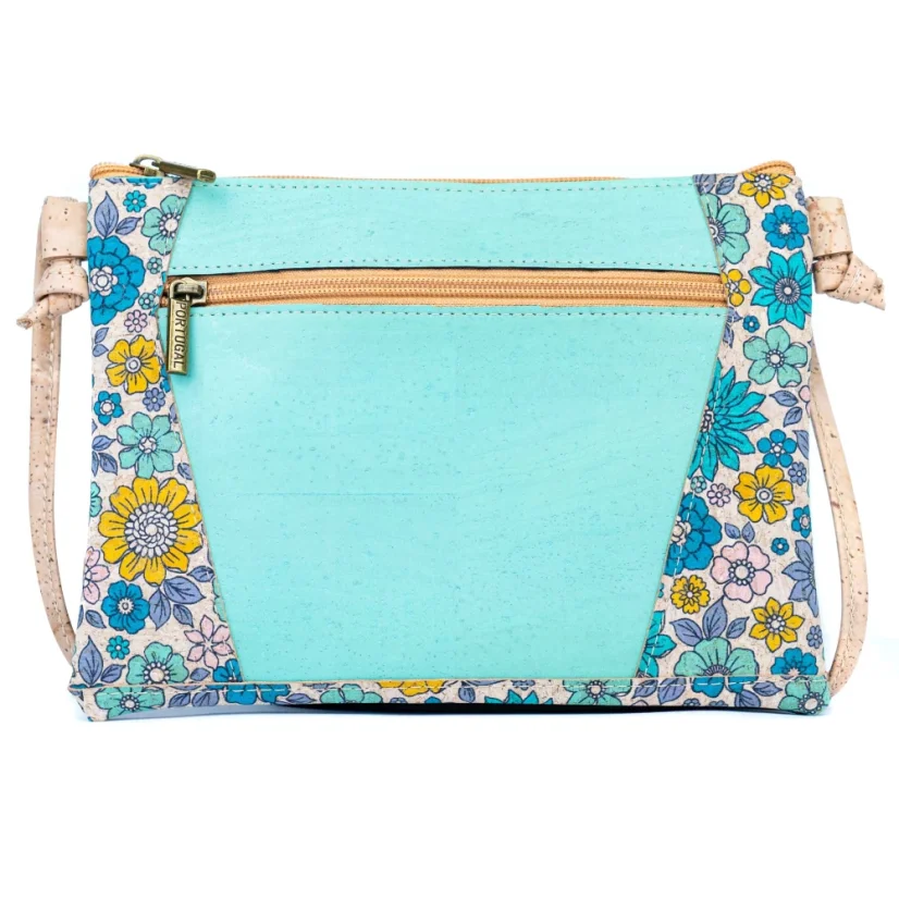 Korková crossbody kabelka Floral Trim