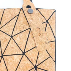 Velká korková kabelka Geometric