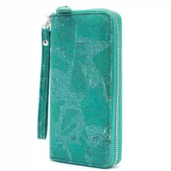 Korková peněženka Exquisite green