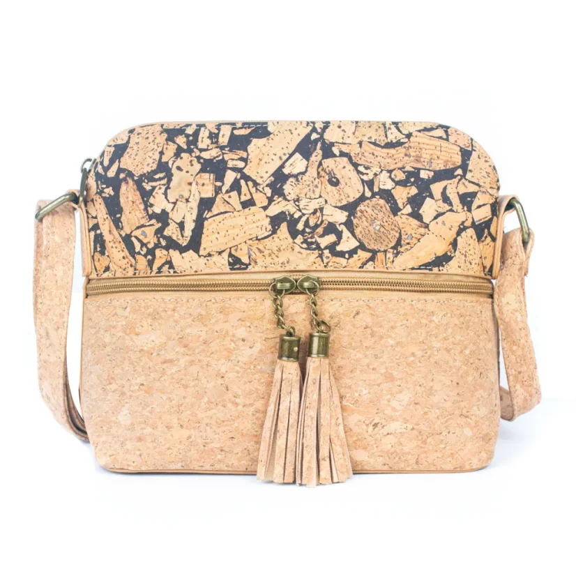 Korková crossbody kabelka Tassel